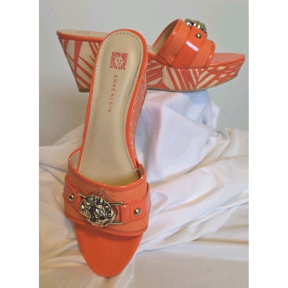 Year 2013 Anne Klein Tropical Slides SZ 7.5 Collab‎ W Belk 125 Yrs In Business